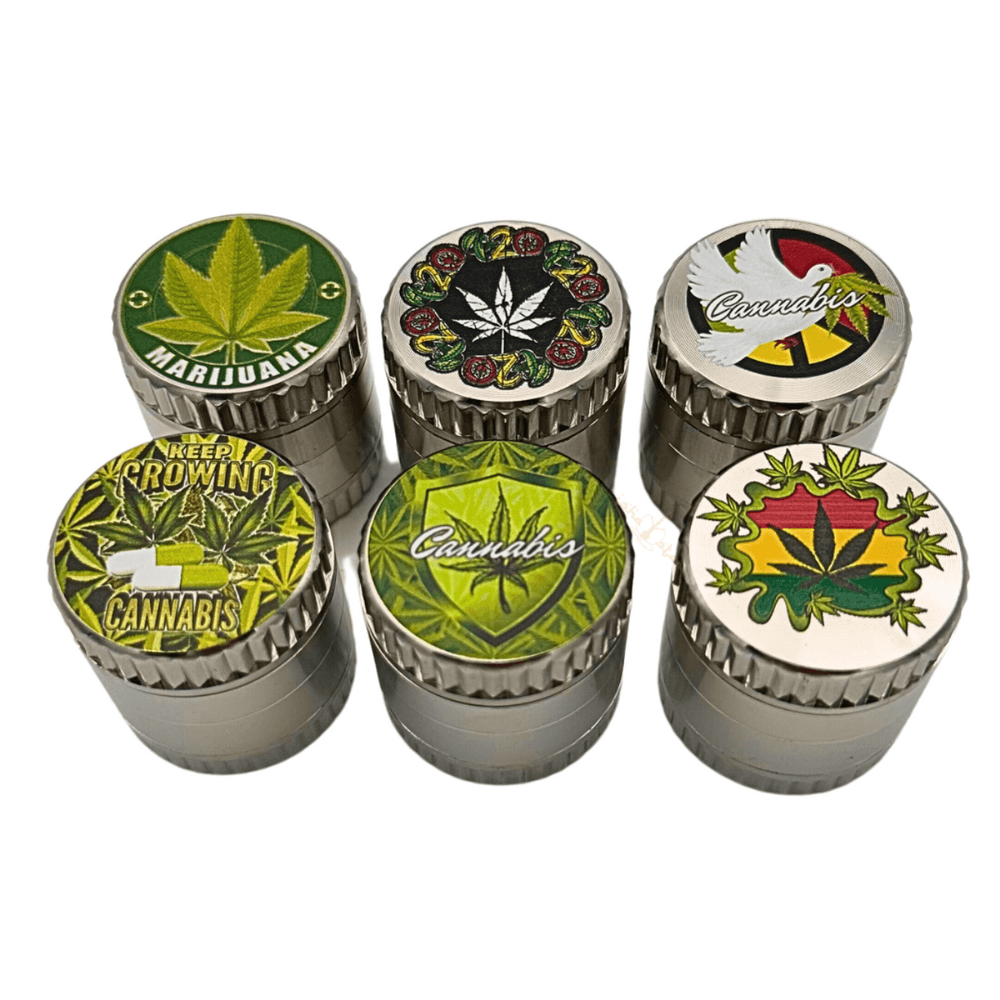 Grinder ''Cannabis'' 4 Parts 40mm 12 Stk.