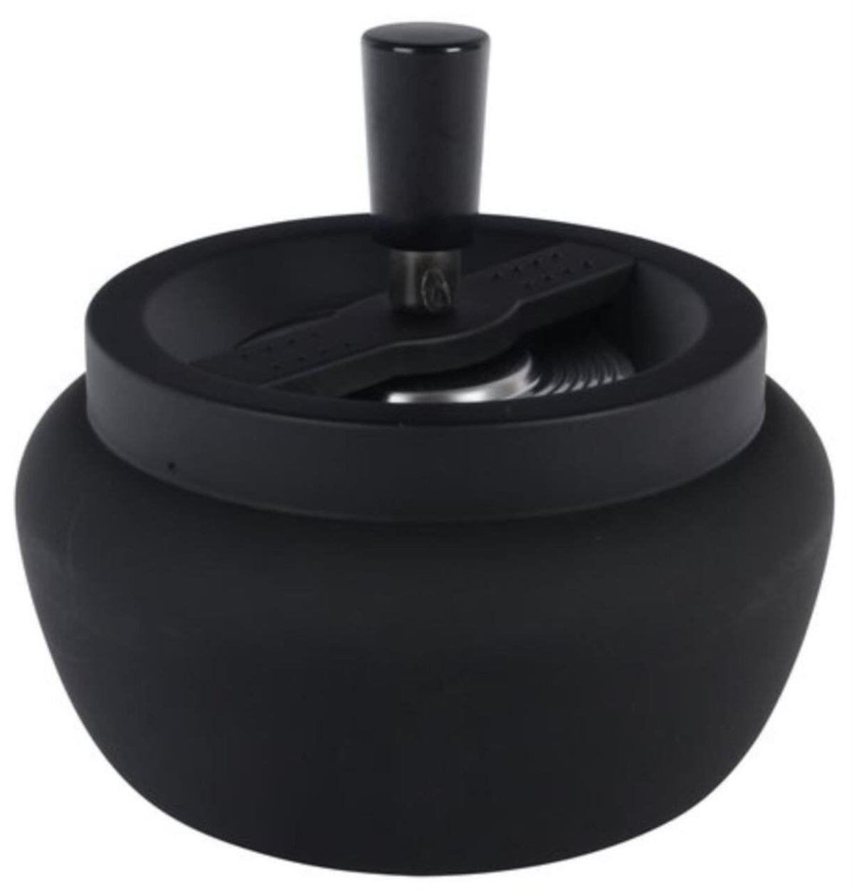Drehraschenbecher Matt Black 11cm
