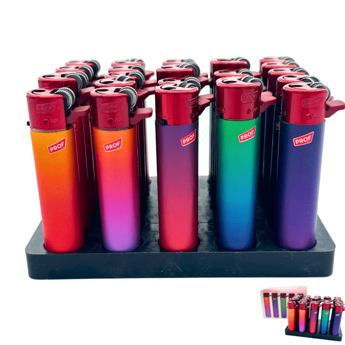 Prof Red Summer Dusk Flint Lighter 25 Stk