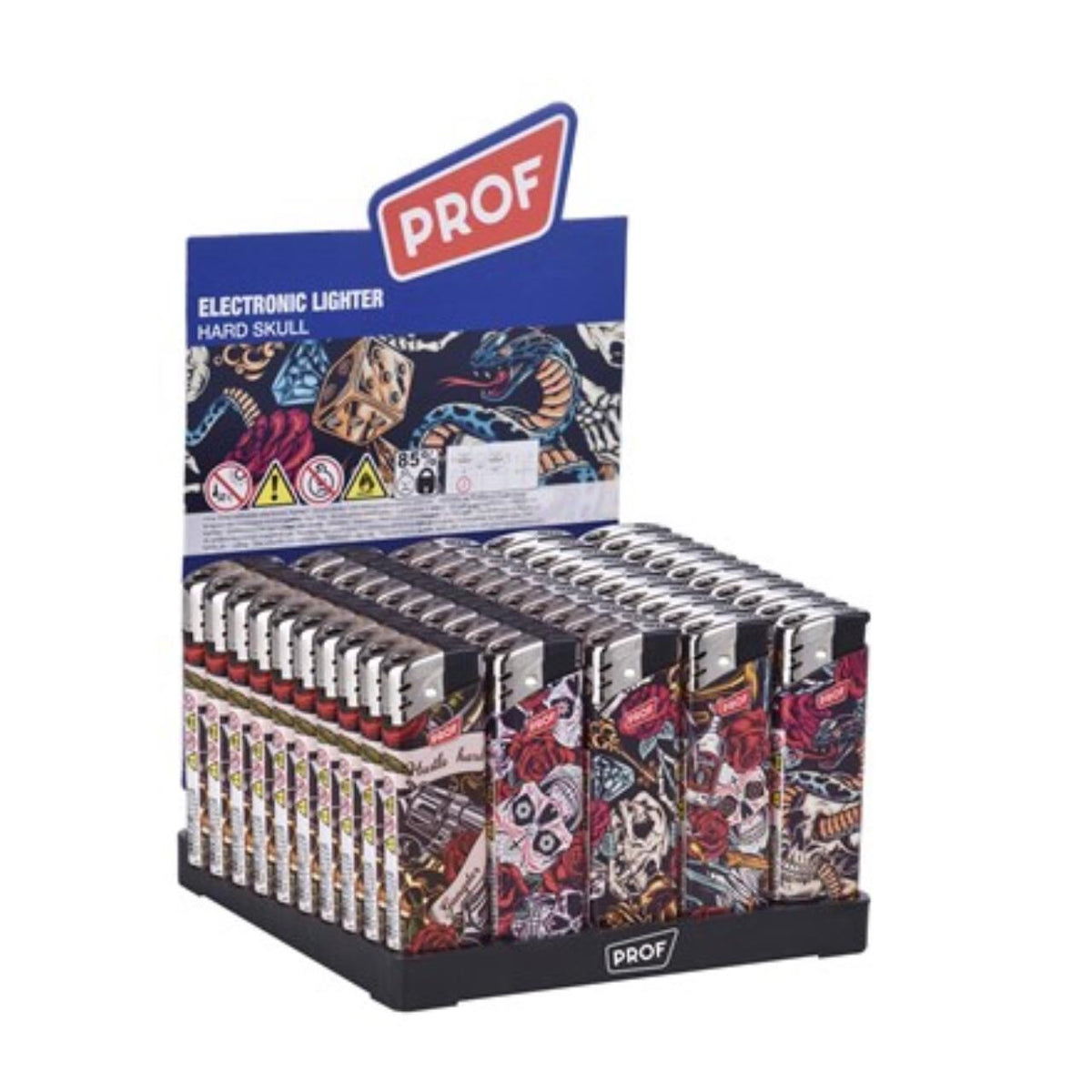 Prof Fixflame Hard Skull Elect.Lighter 50 Stk