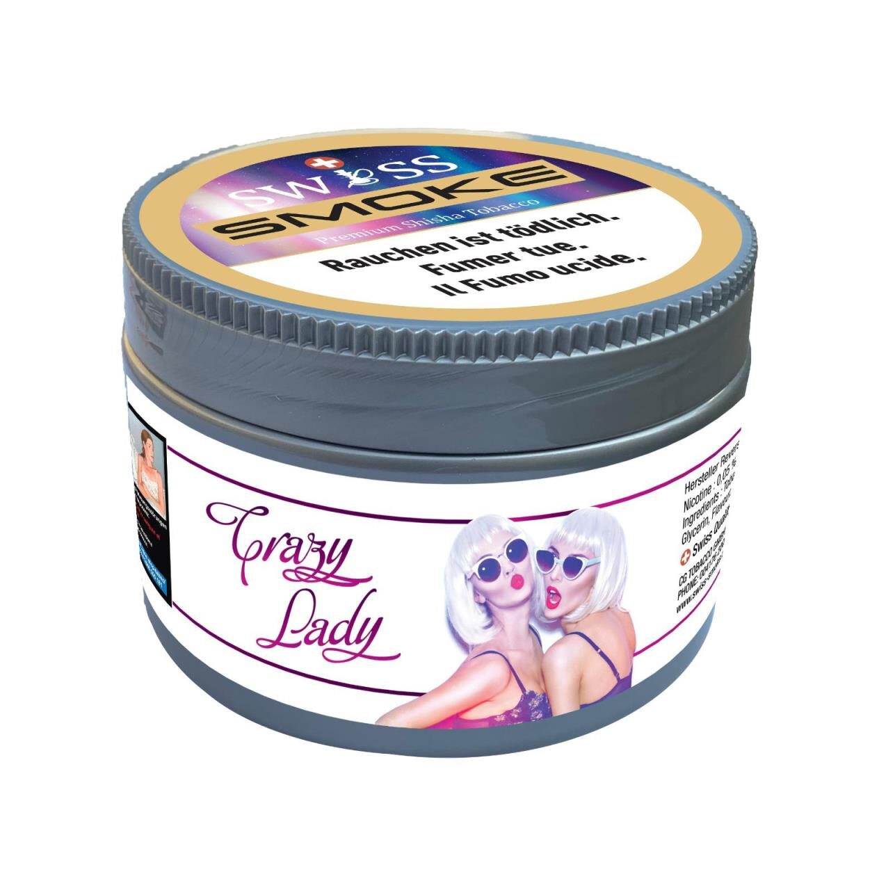 Swiss Smoke Shisha Tabak - Crazy Lady 100g