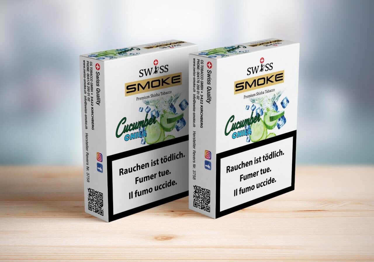Swiss Smoke Shisha Tabak Cucumber Chill 10x50g
