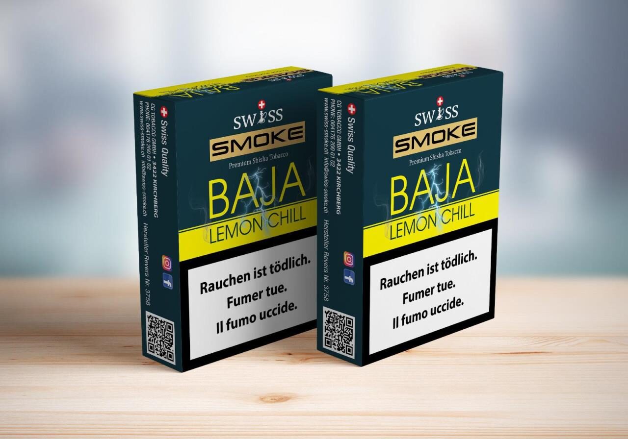 Swiss Smoke Shisha Tabak Baja Lemon Chill 10x50g