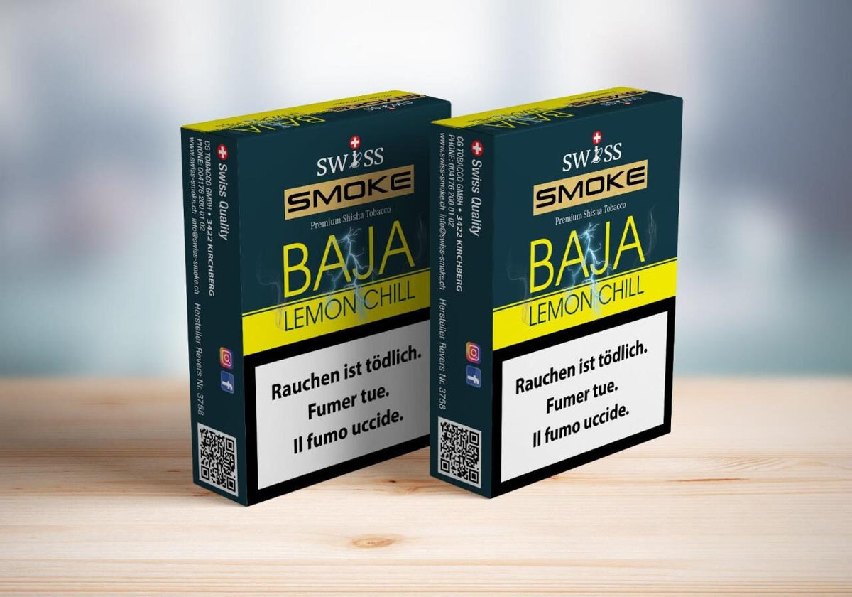 Swiss Smoke Shisha Tabak Baja Lemon Chill 10x50g