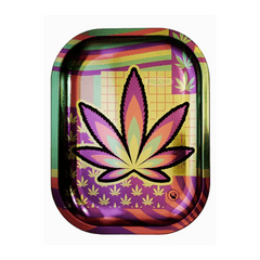 Fire-Flow Rolling Tray, Metallic Leaf 18 x 14cm