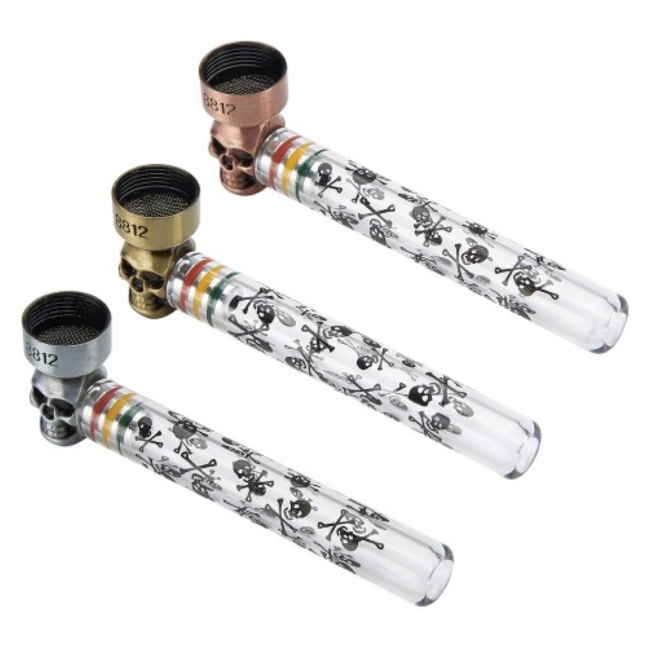 CHAMP High Skull Glass and Metal Pipe,15 Stk