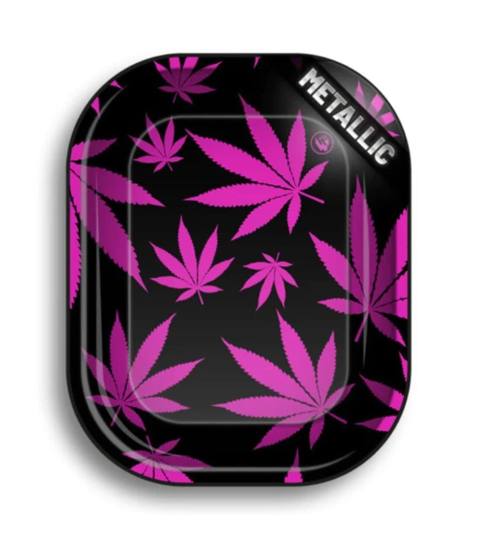 Rolling Tray, Pink Leafs 18 x 14cm