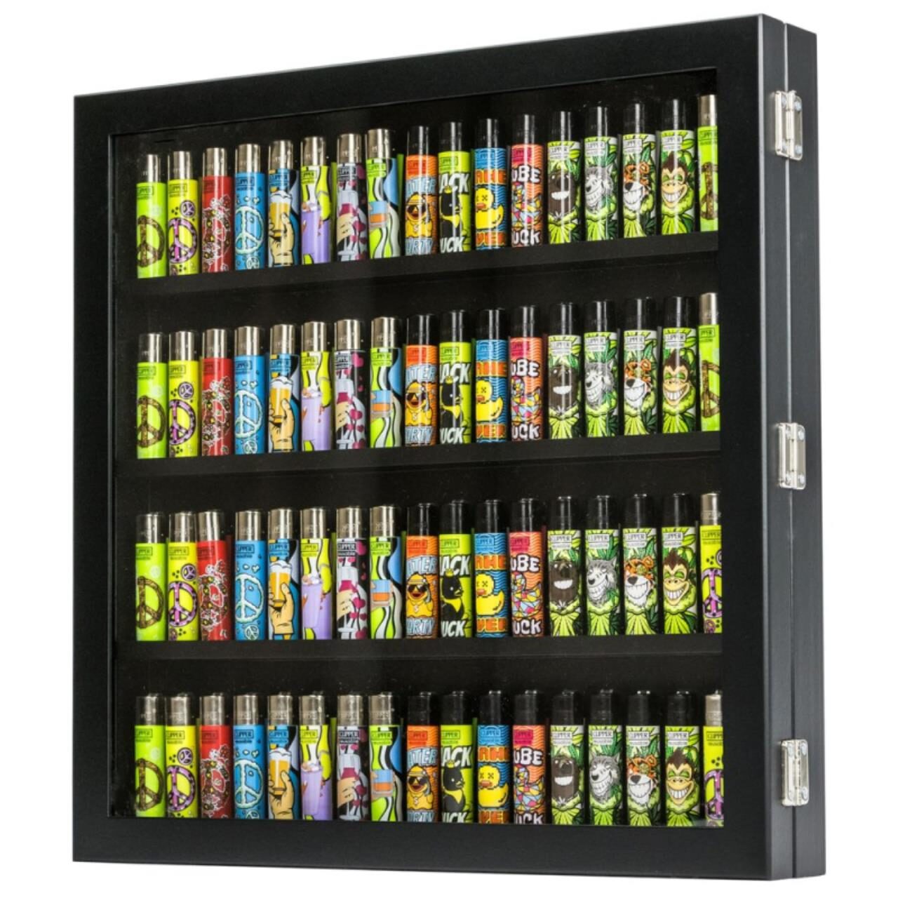 ClipperVitrine Leer 72-tlg.Schwarz (42cm X 42cm)