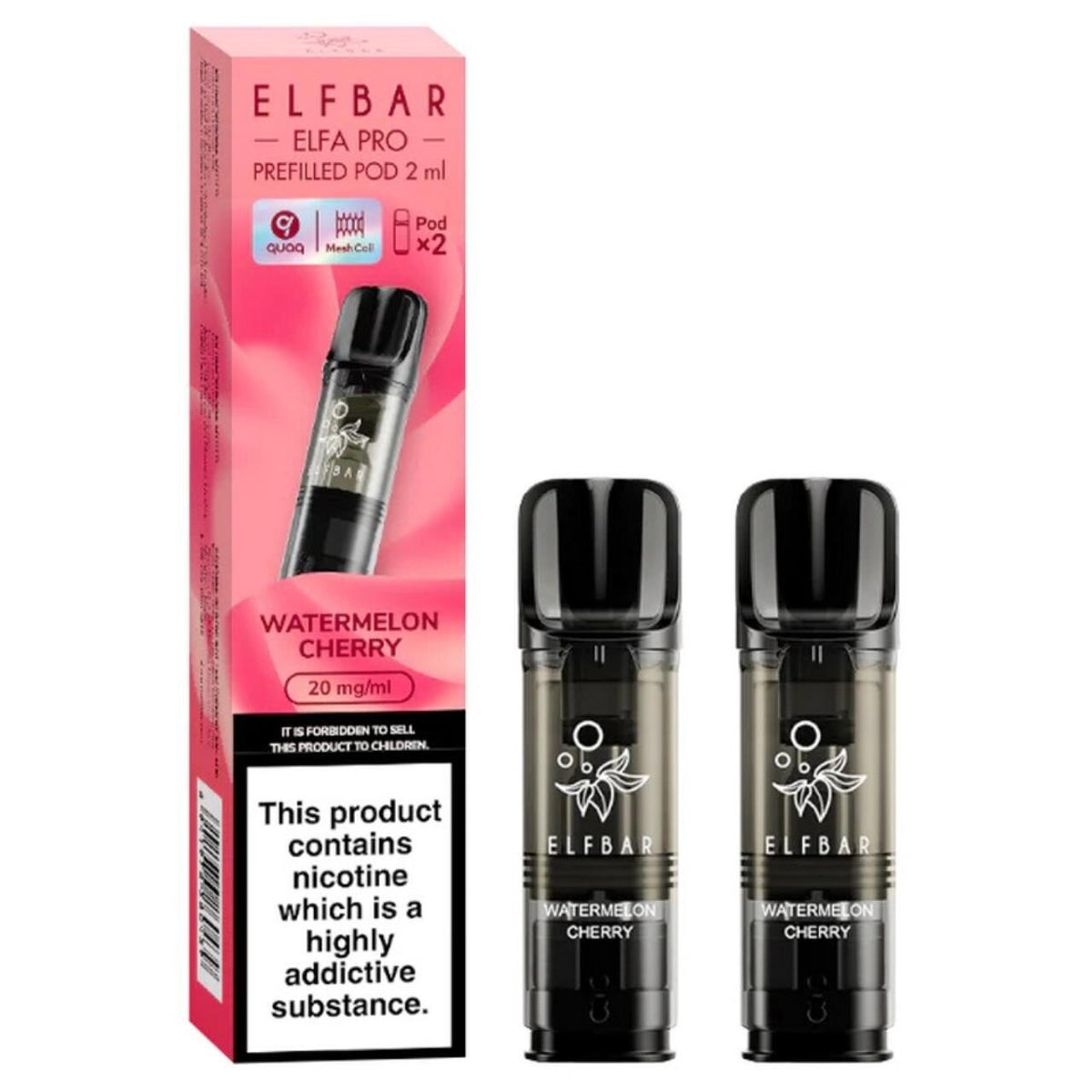 ELFBAR ELFA Kit Pro 2ml Pods 20mg - Watermelon Cherry 10 Stk