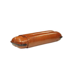 Zigarren Etui Robusto Leder braun 2 er