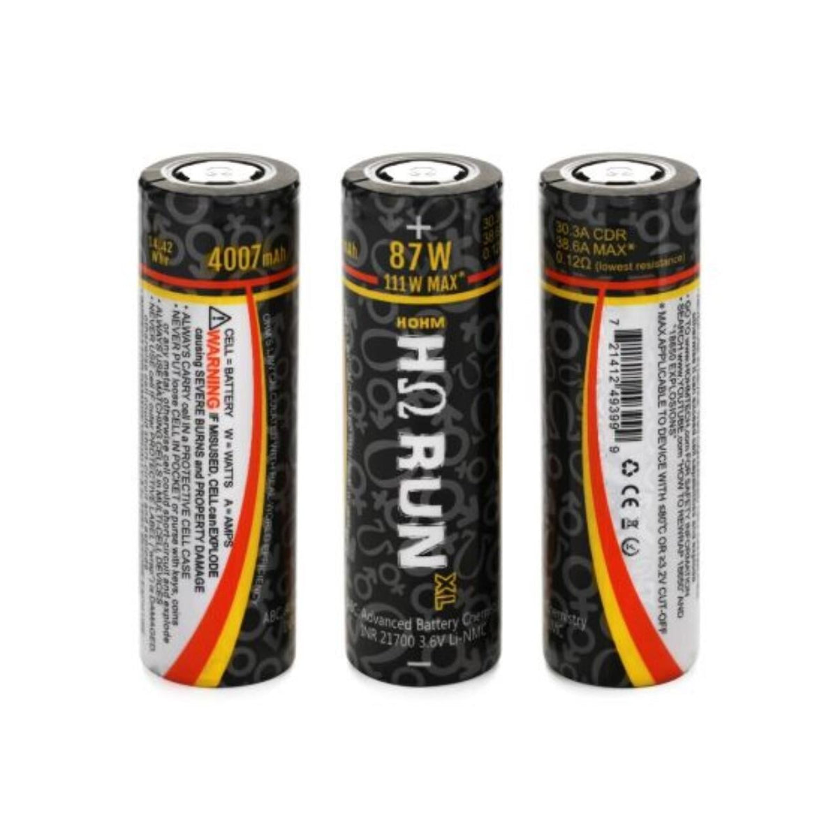 HOHM 21700 RUN XL 30.3A 4007mAh Akku