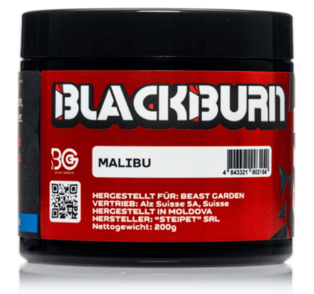 Blackburn Shisha Tabak - Malibu 200g