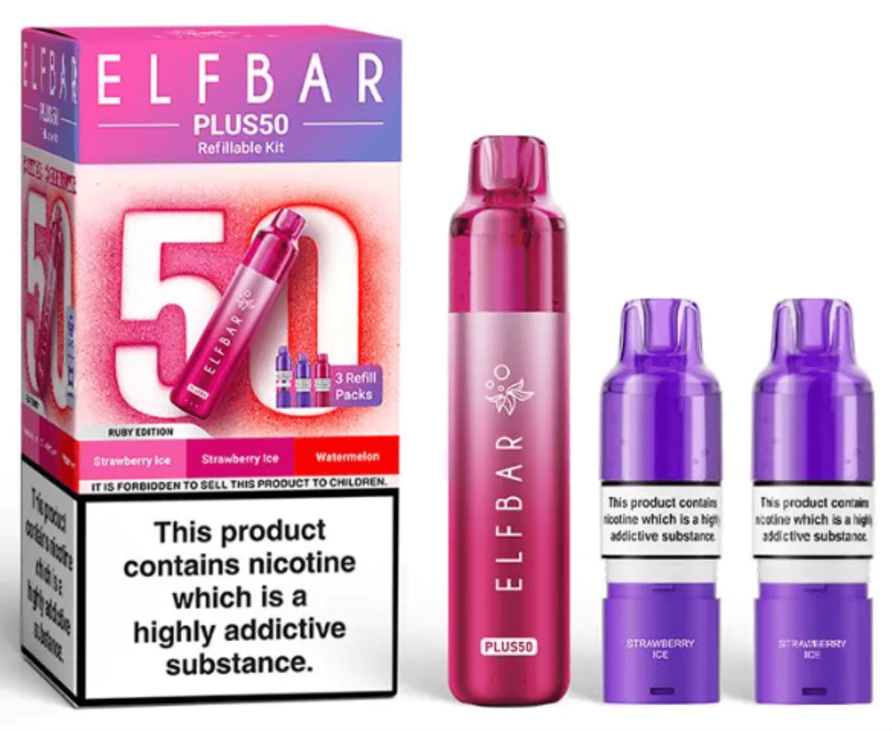 ELFBAR Plus50  Starter Kit - Ruby  Edition