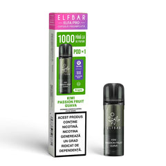 ELFBAR ELFA Kit Pro V2 2ml Pods 20mg - Kiwi Passion Frui Guava  10 Stk