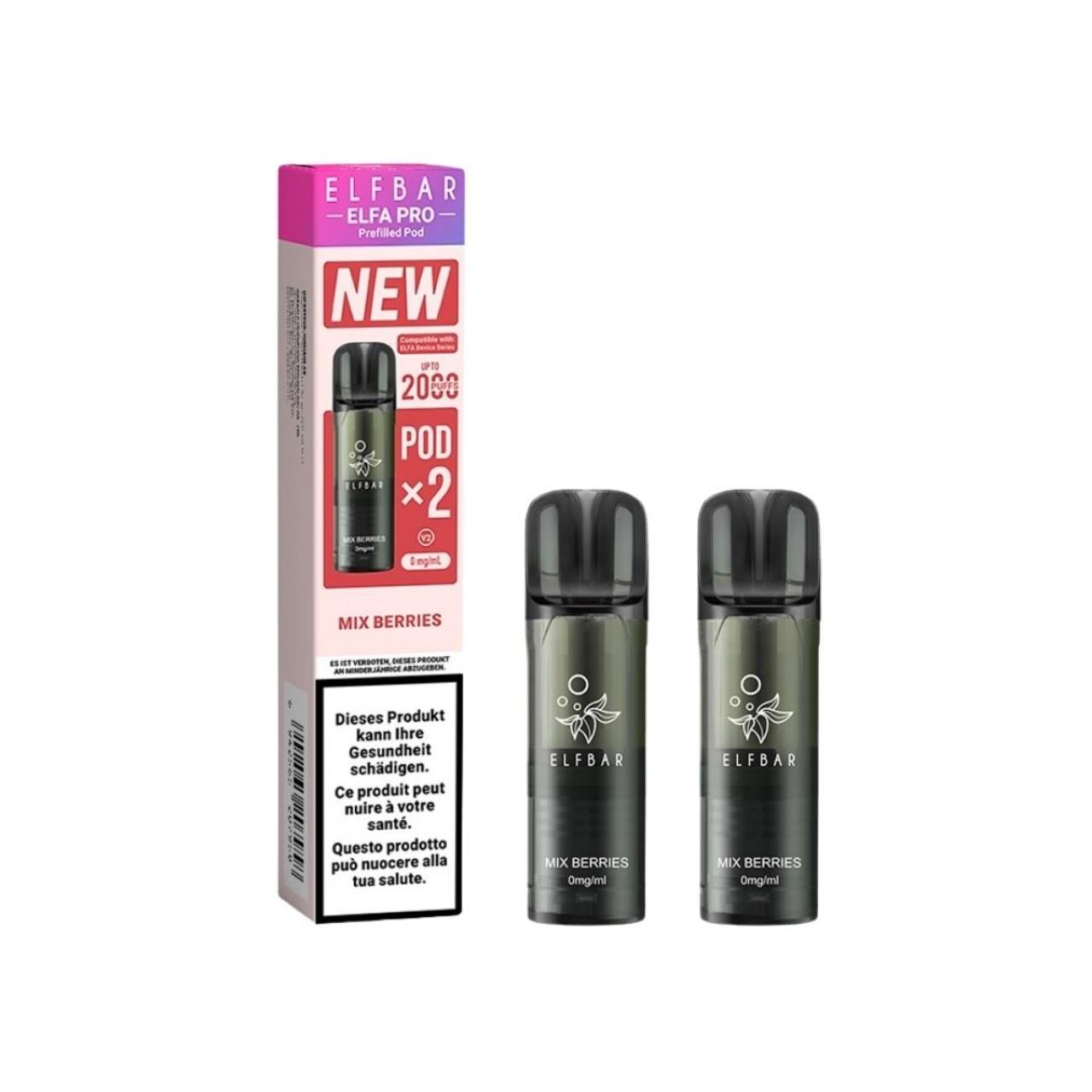 ELFBAR ELFA Kit Pro V2 2ml Pods 0mg - Mix Berries 10 Stk