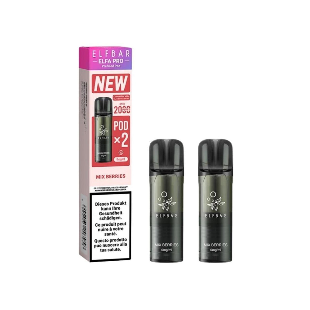 ELFBAR ELFA Kit Pro V2 2ml Pods 0mg - Mix Berries 10 Stk