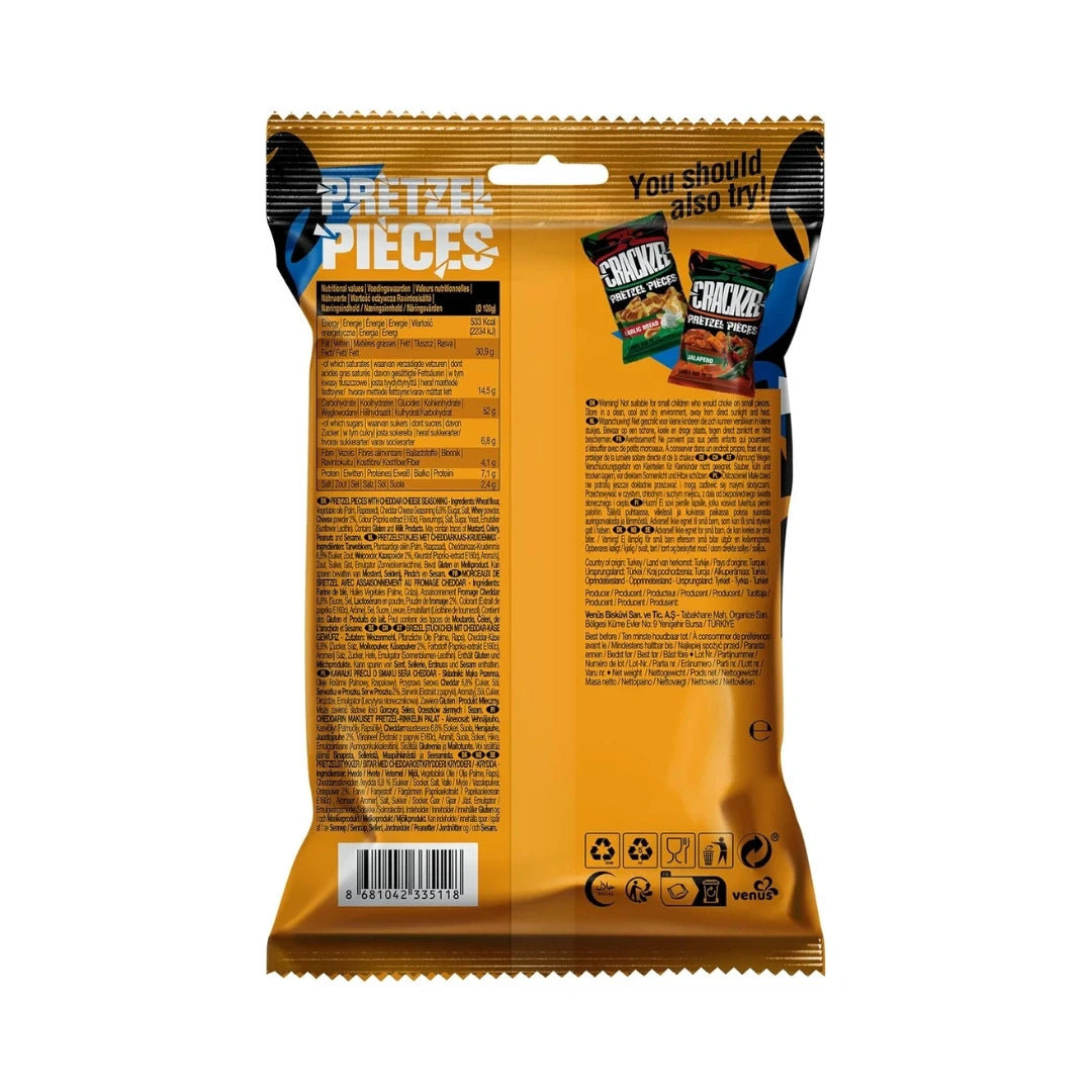 Crackzel Pretzel Pieces - Cheddar Cheese 85g