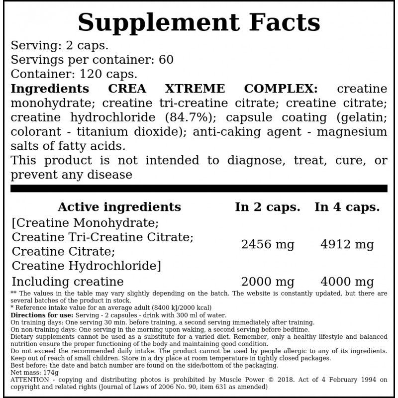Crea Xtreme - 120caps.
