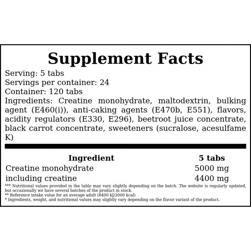Creatine Chews - 120tabs - Dragon Fruit