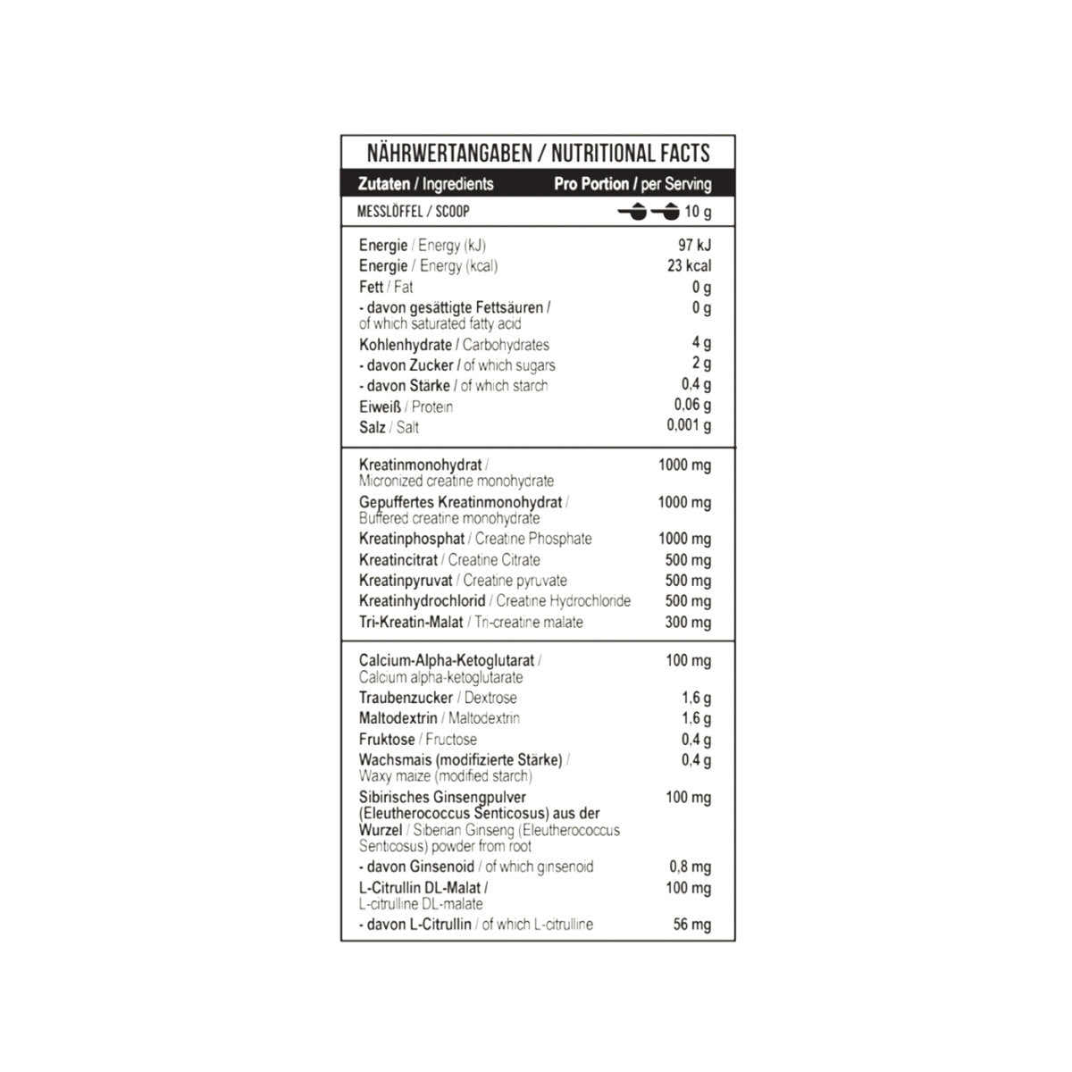 Creatine Kick 500 g Green Apple