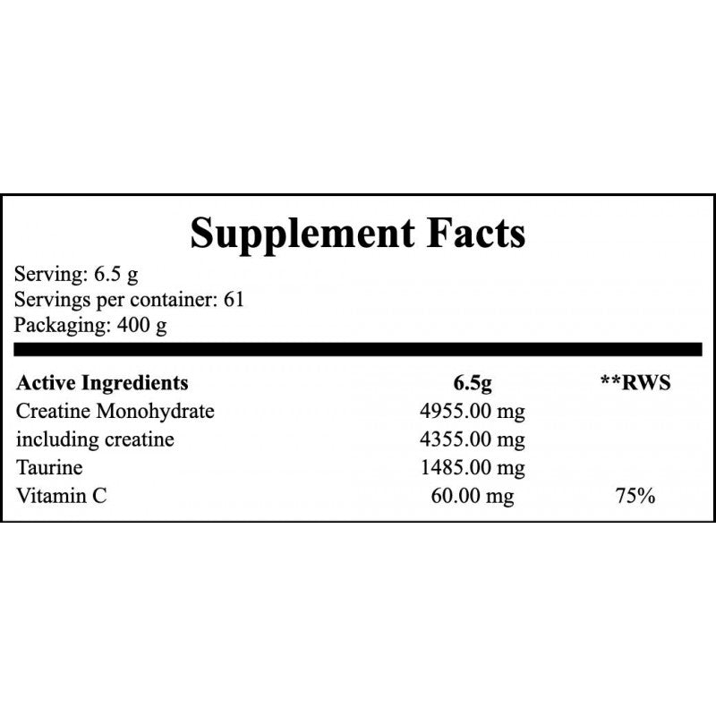 Creatine Micronized 200mesh + Taurine - 400g