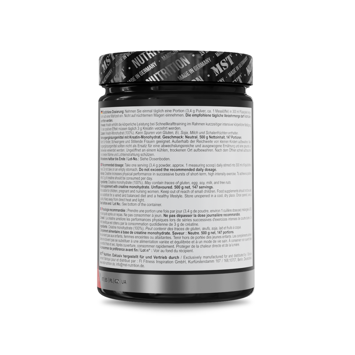 Creatine Micronized 500 g Unflavored