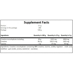 Creatine - Orange Ice Splash - 500g + 100g FREE