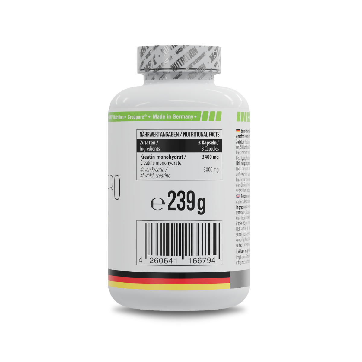 Creatine Pro Creapure® 180 Kapseln