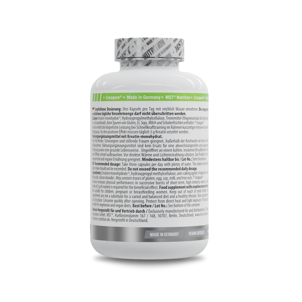 Creatine Pro Creapure® 180 Kapseln