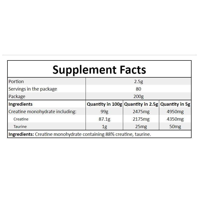 Creatine - Unflavored - 200g