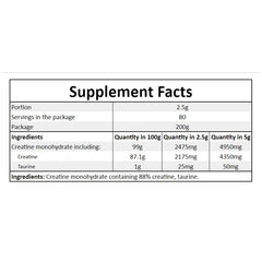 Creatine - Unflavored - 200g