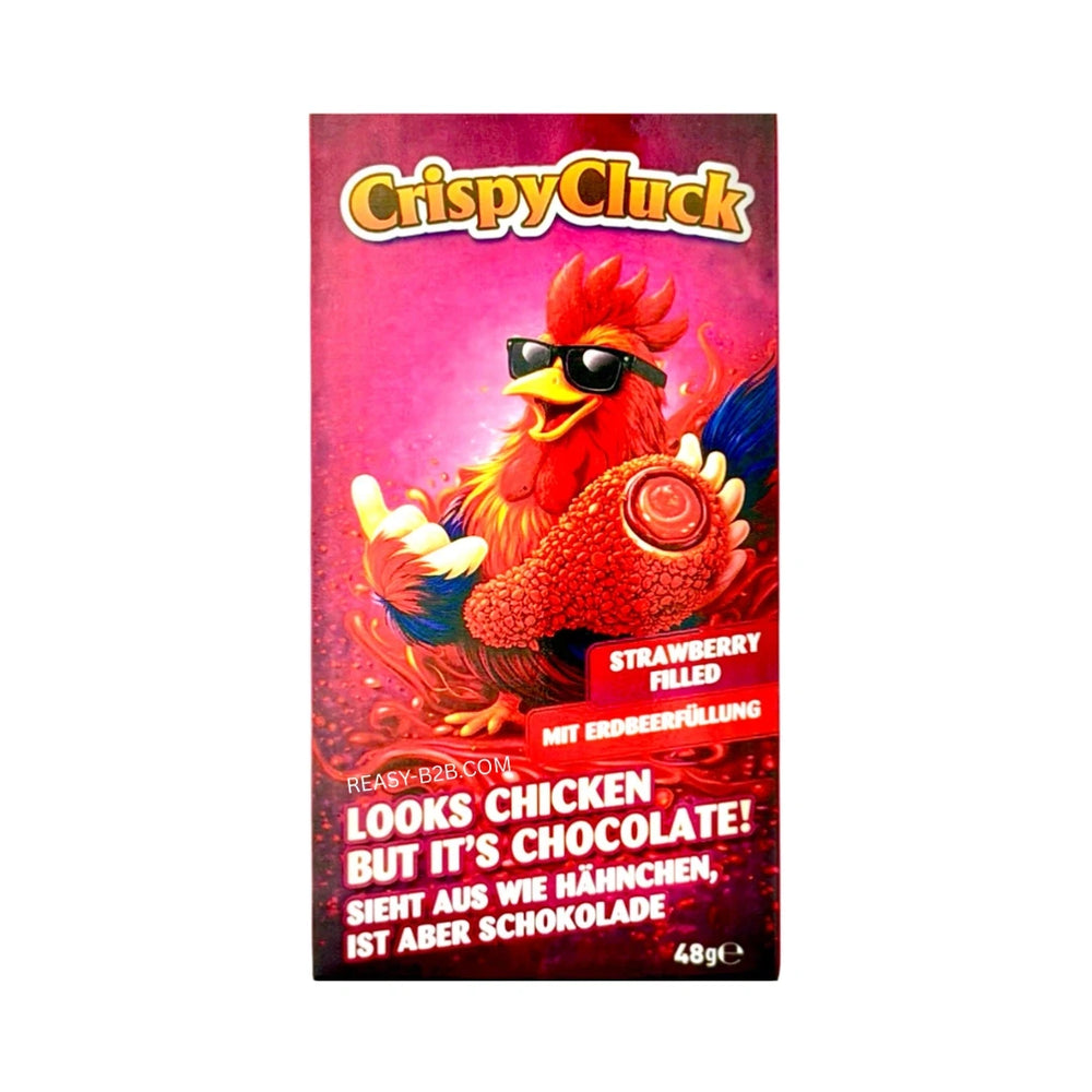 CrispyCluck Chicken Wings Schokolade - Strawberry 48g