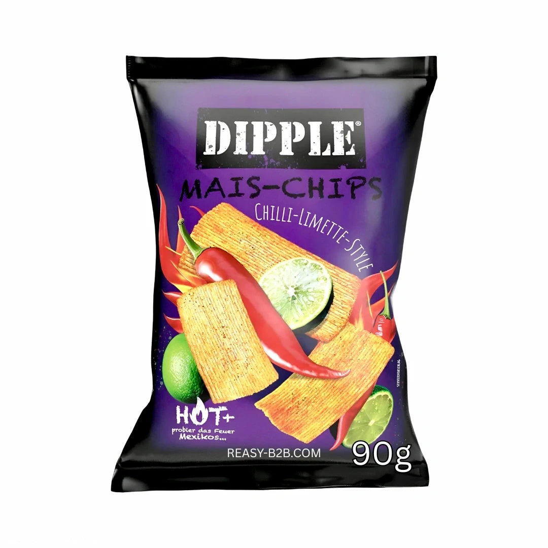 Dipple Mais-Chips - Chilli Limette 90g