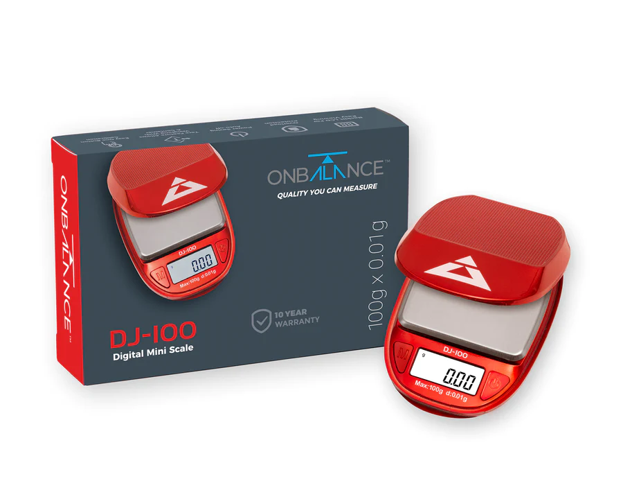 On Balance DJ-100 Waage, rot - 100g x 0.01g