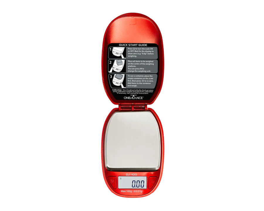 On Balance DJ-100 Waage, rot - 100g x 0.01g