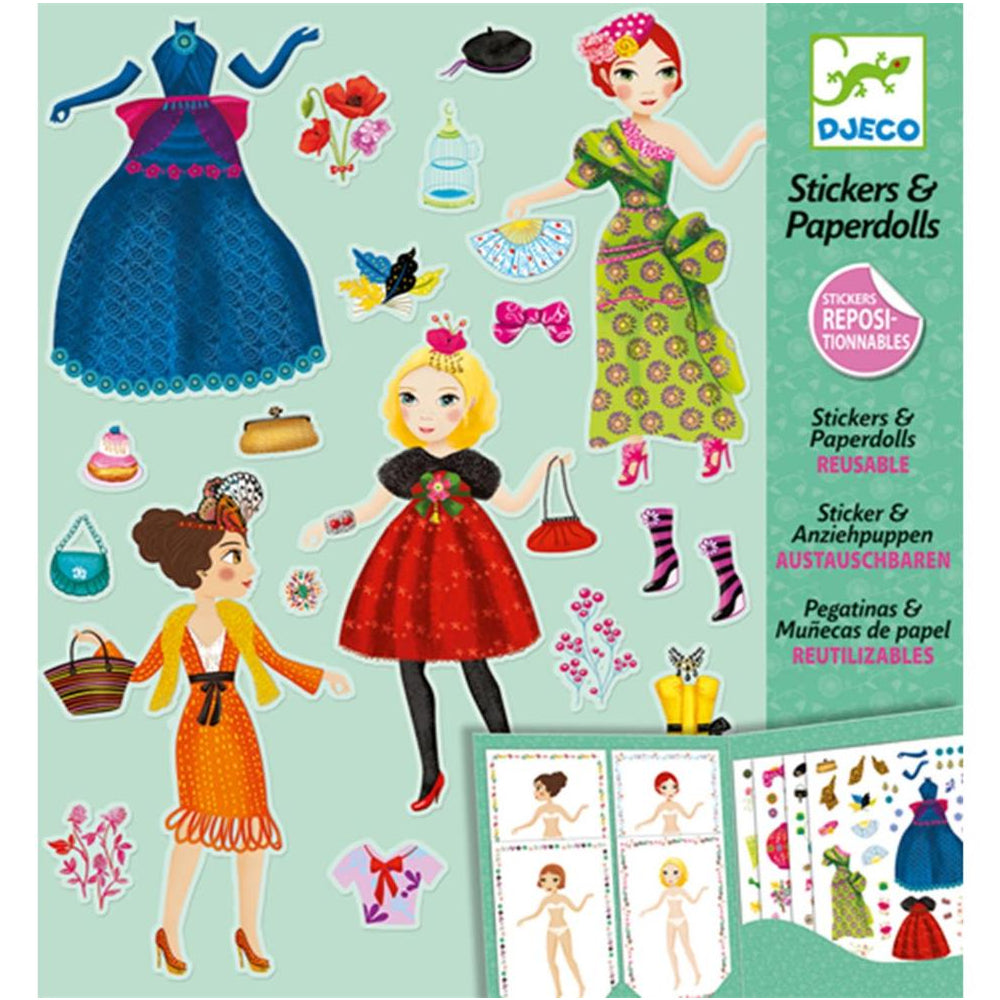 Djeco Sticker & Puppen Topmodel