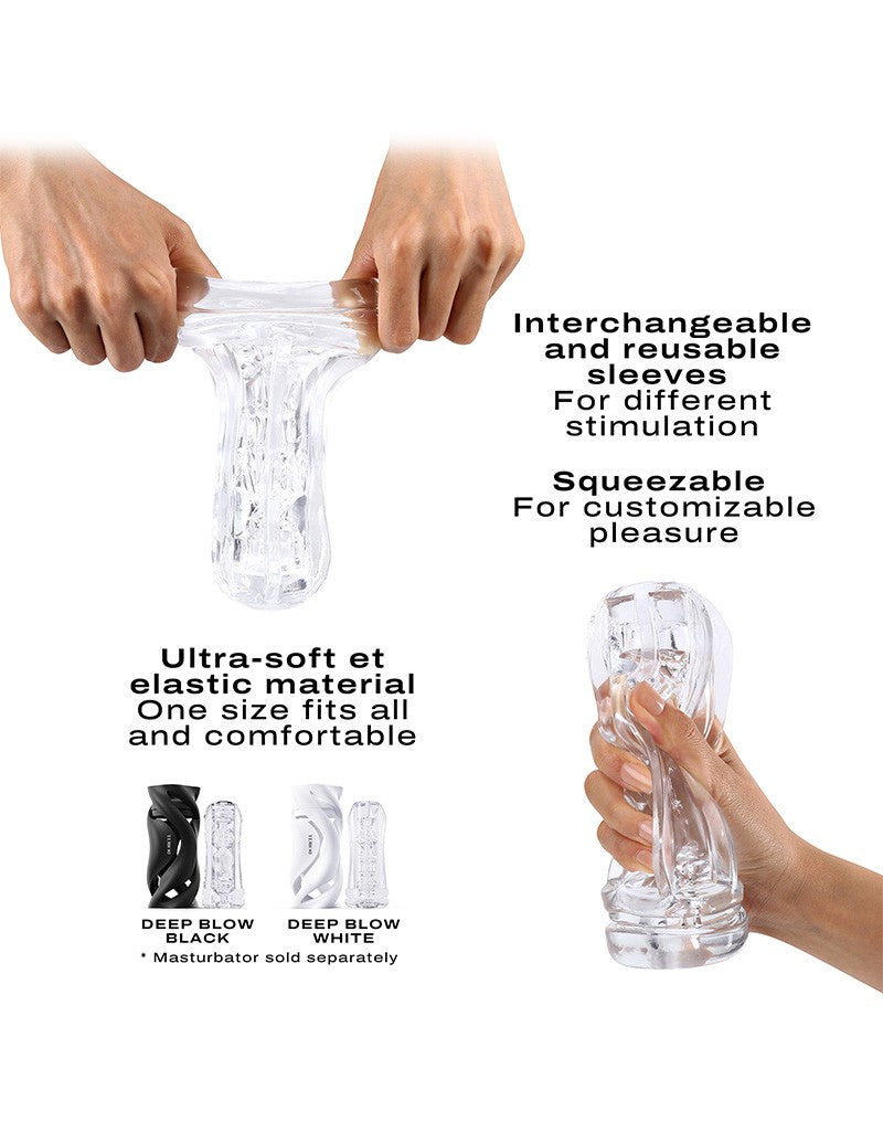 Dorcel - Deep Blow Multi Sensation - Hülle für Masturbator - Transparent