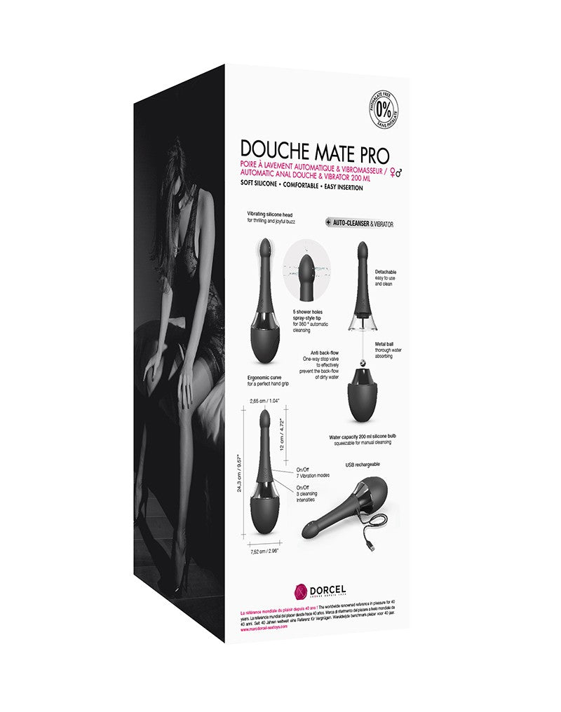 Dorcel - Douche Mate Pro - Analreiniger und Vibrator - Schwarz 6072561