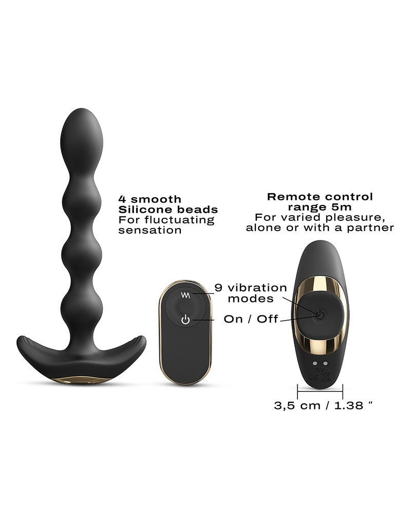 Dorcel - Flexi Balls - Analvibrator mit Fernbedienung - Schwarz