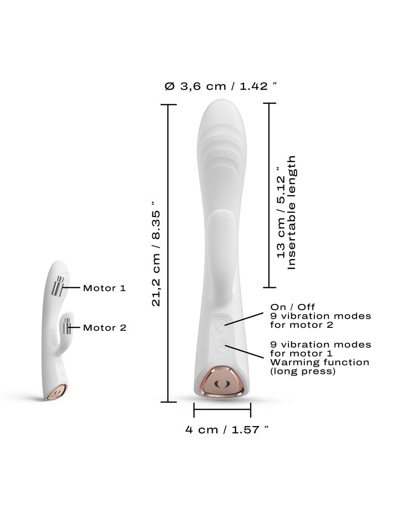 Dorcel - Flexi Rabbit - Heiz Rabbit-Vibrator - Weiß