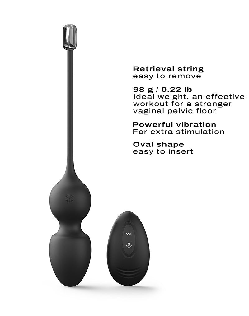 Dorcel - Love Balls - Vibrierende Kegelkugeln mit Fernbedienung - Schwarz