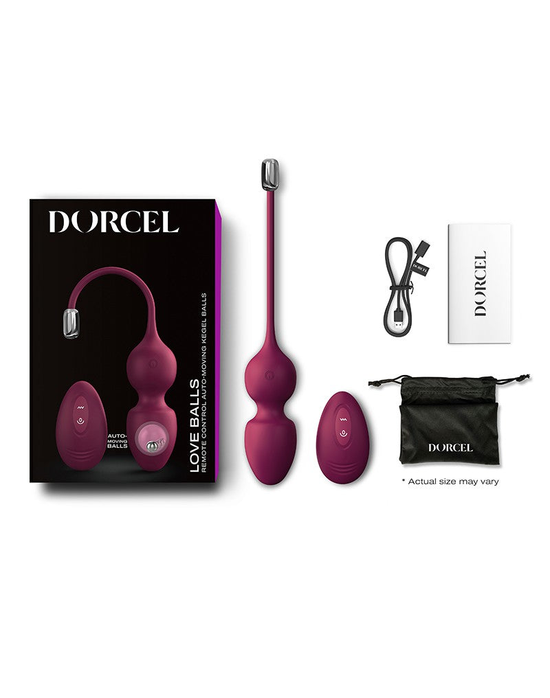 2: Dorcel - Love Balls - Vibrierende Kegelkugeln mit Fernbedienung - Plum