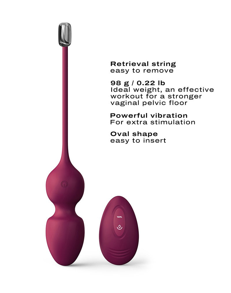 5: Dorcel - Love Balls - Vibrierende Kegelkugeln mit Fernbedienung - Plum