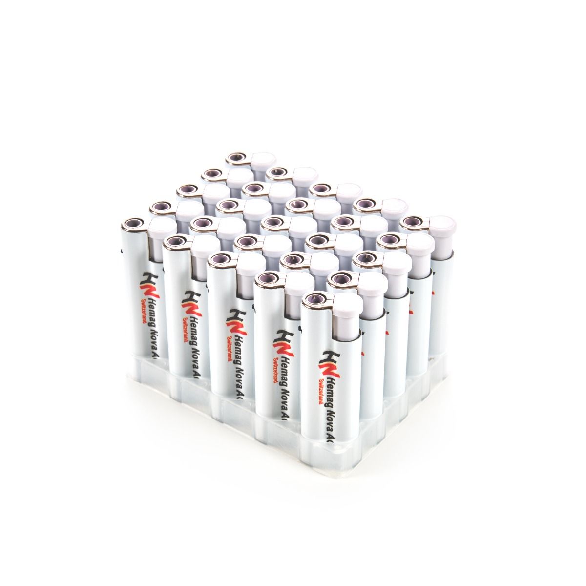 Hemag Nova Feuerzeug Metal Jet, weiss (25er)