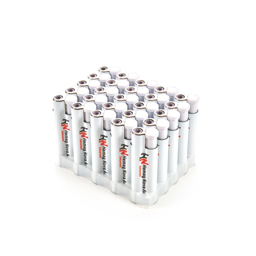 Hemag Nova Feuerzeug Metal Jet, weiss (25er)