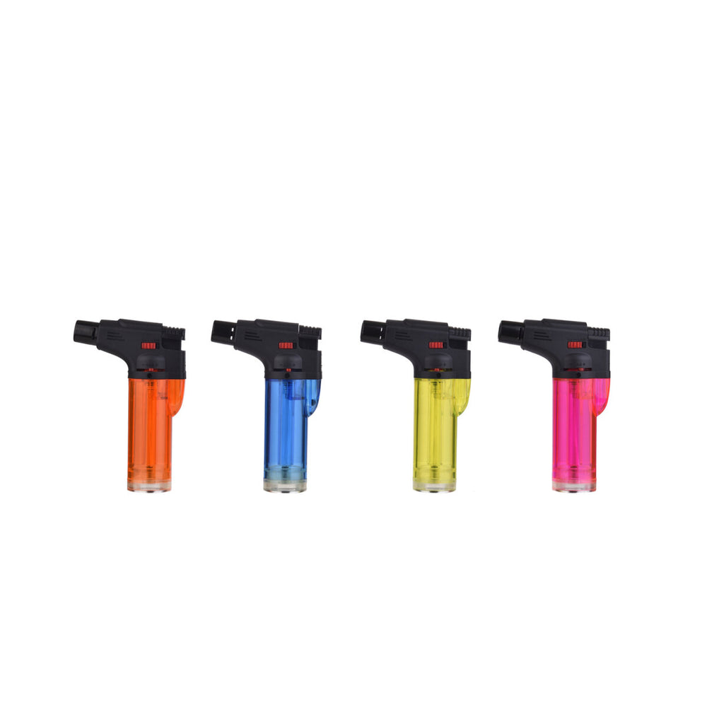Easy Torch Feuerzeug mit Flaschenöffner - Jetflame Blue - Display - 12 Stück
