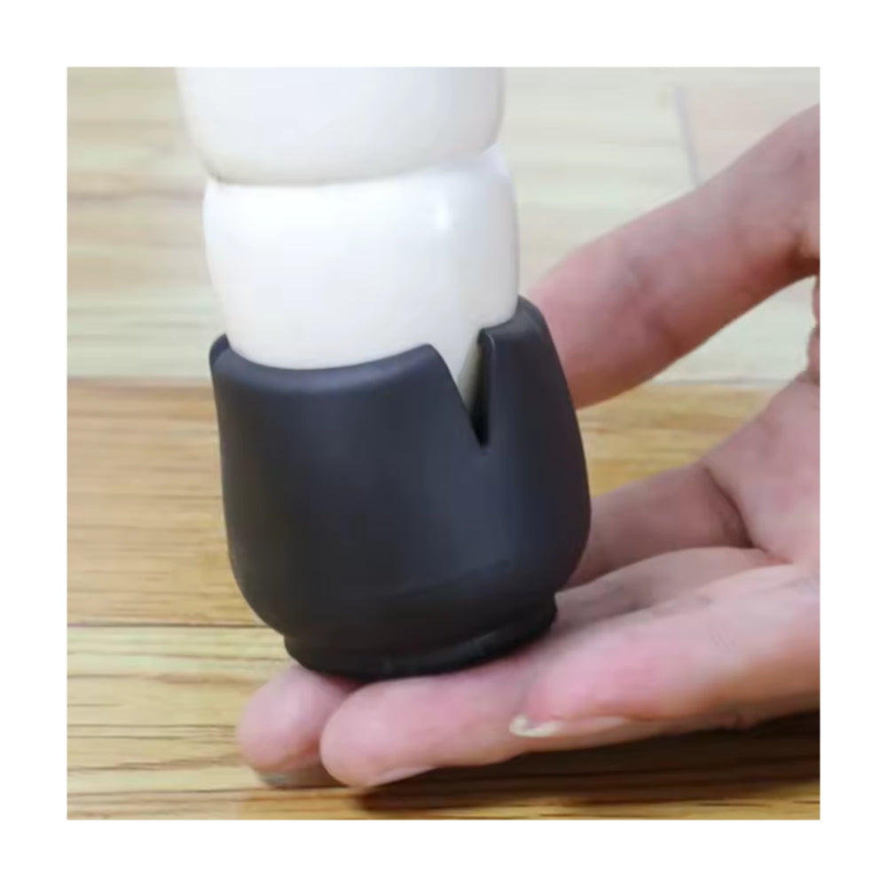 Eazy Stuhlbein Stulpen Rund, 4er-Set, Gr. XL, schwarz