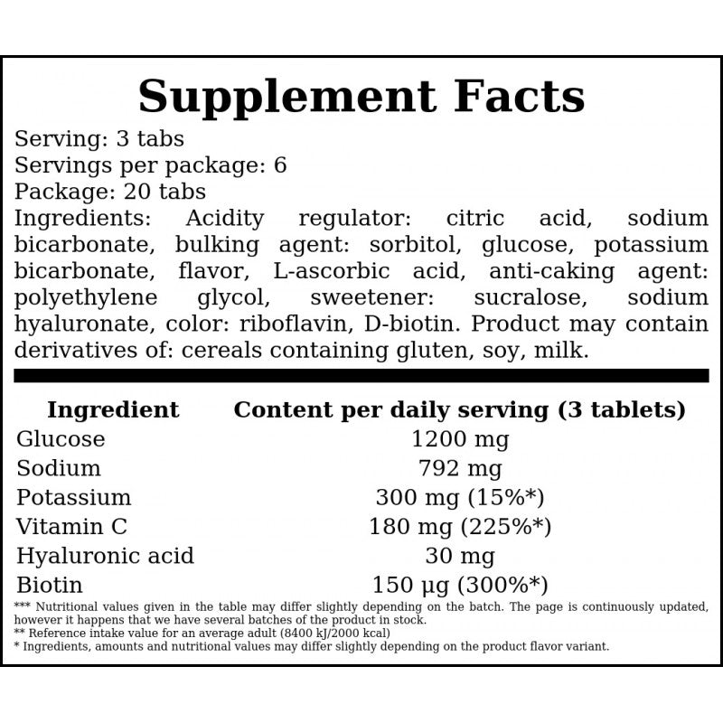 Elektrolyte Schönheit - 20 Tabletten (Muss) - Ananas