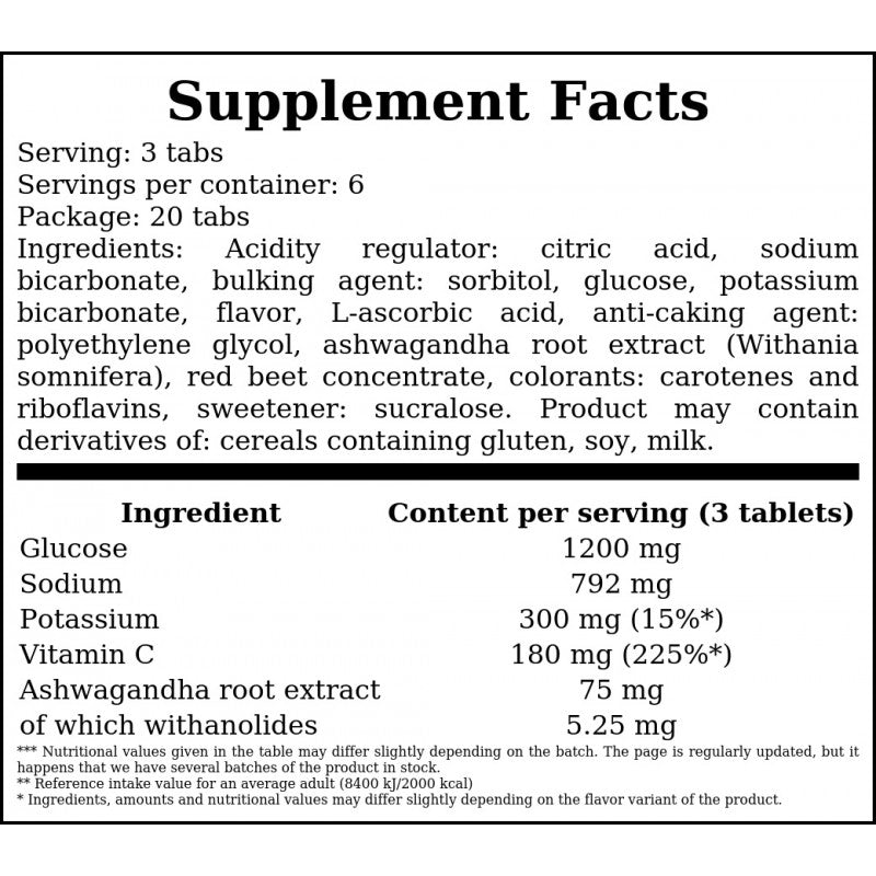 Elektrolyte Stress - 20 Tabletten (Brausetabletten) - Orange