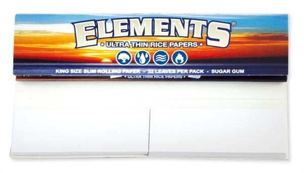 ELEMENTS - Connoisseur - Blue - King Size Slim + Tips - Box - 24 Stück